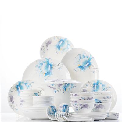 欧大穴肥婆ass48头聆听花开骨瓷礼品餐具套装